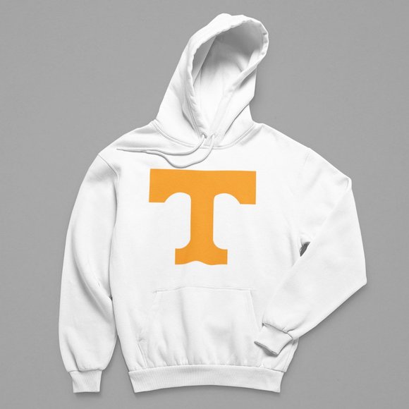 NEW Tennessee Volunteers Power T Big Logo Fleece Pullover Hoodie WHITE